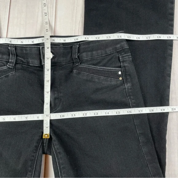 WHBM Modern Flare Jeans Women’s 4 Black Embellished Y2K Gorpcore Goth Casual - Picture 13 of 16